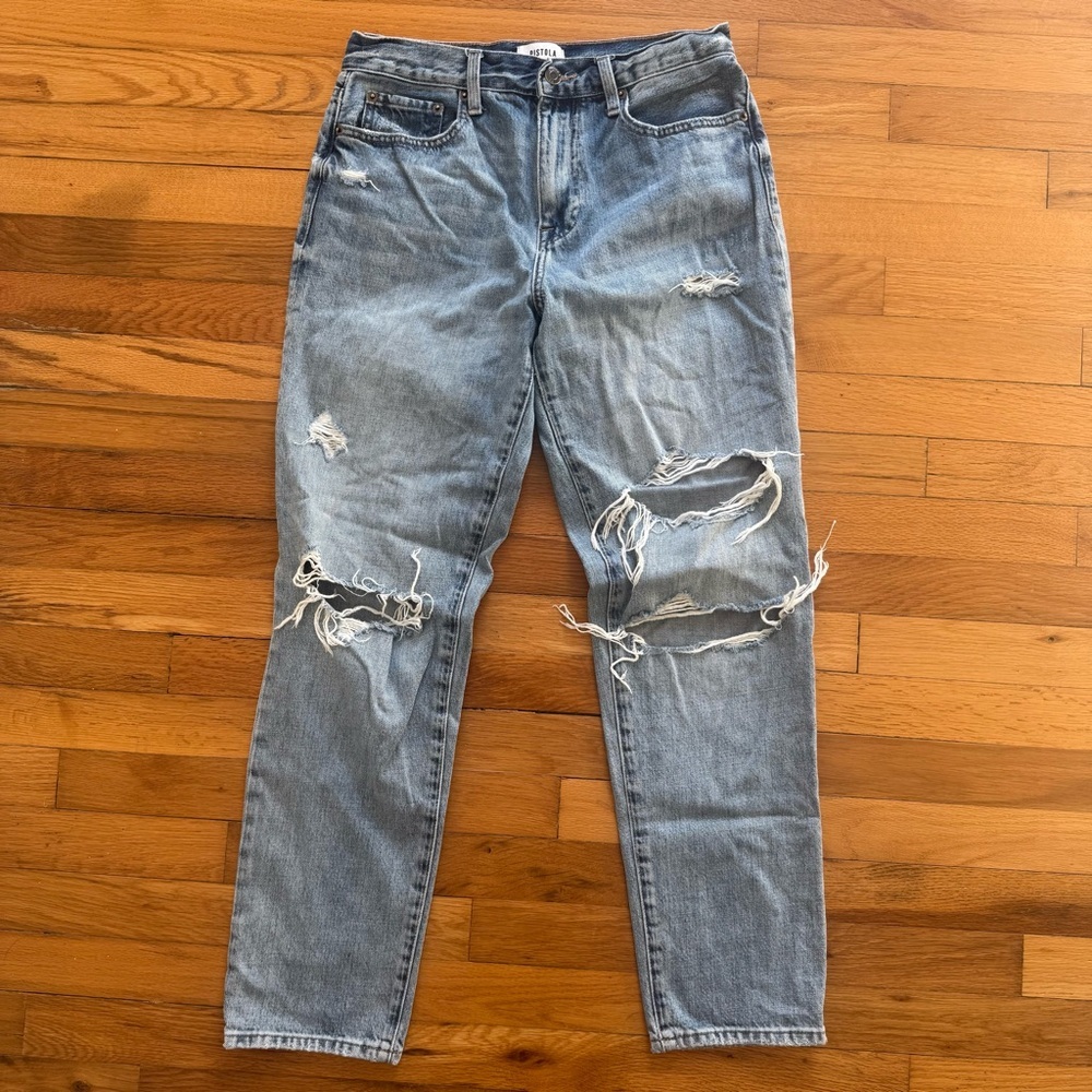 PISTOLA‎ Distressed Denim Jeans Straight Leg Medium Wash size 28